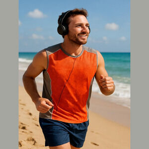 Xpbx Pro Large Sleeveless Shirt Orange Gray